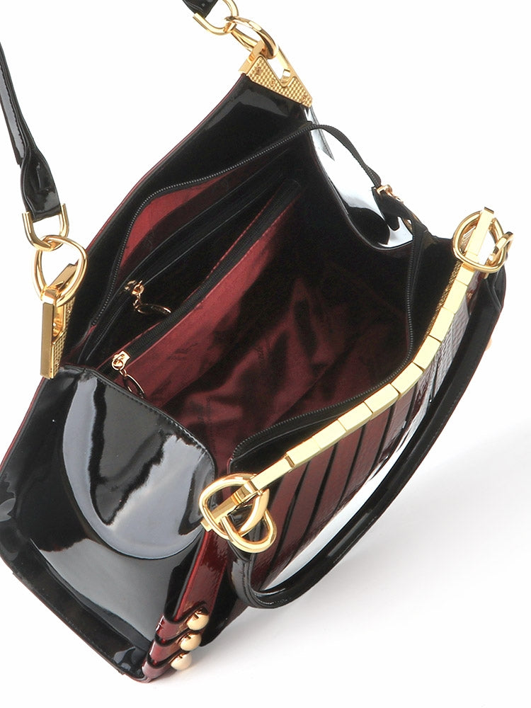 Serenade Cherry Croc Monica Shopper Bag