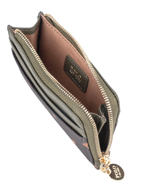 Polo Monticello L-Zip Card Holder with Key Ring - Alpine