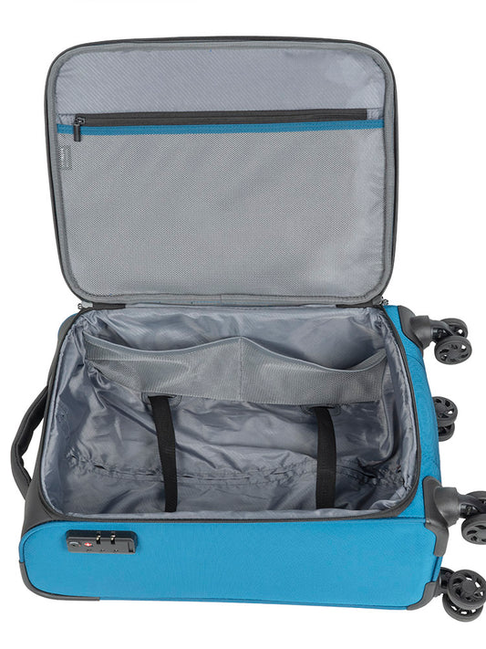 Voyager On The Go 4 Wheel Carry On Trolley - Blue