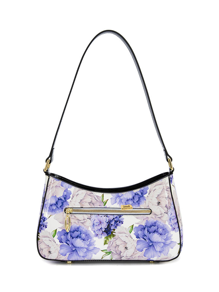 Serenade Lilac Peonies Shoulder Bag