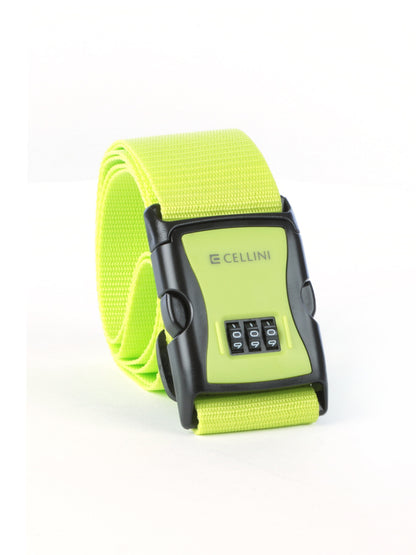 Cellini Accessories Luggage Strap Combo Lock Lime