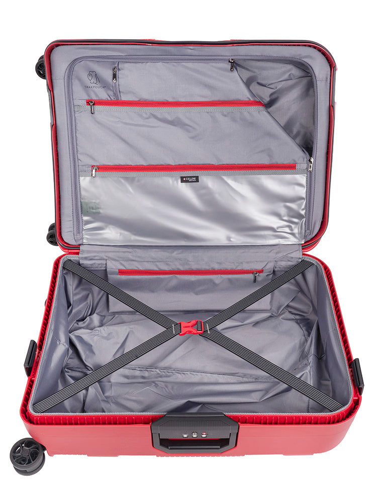 Cellini Safetech Zipperless Lock Medium 4 Wheel Trolley Case