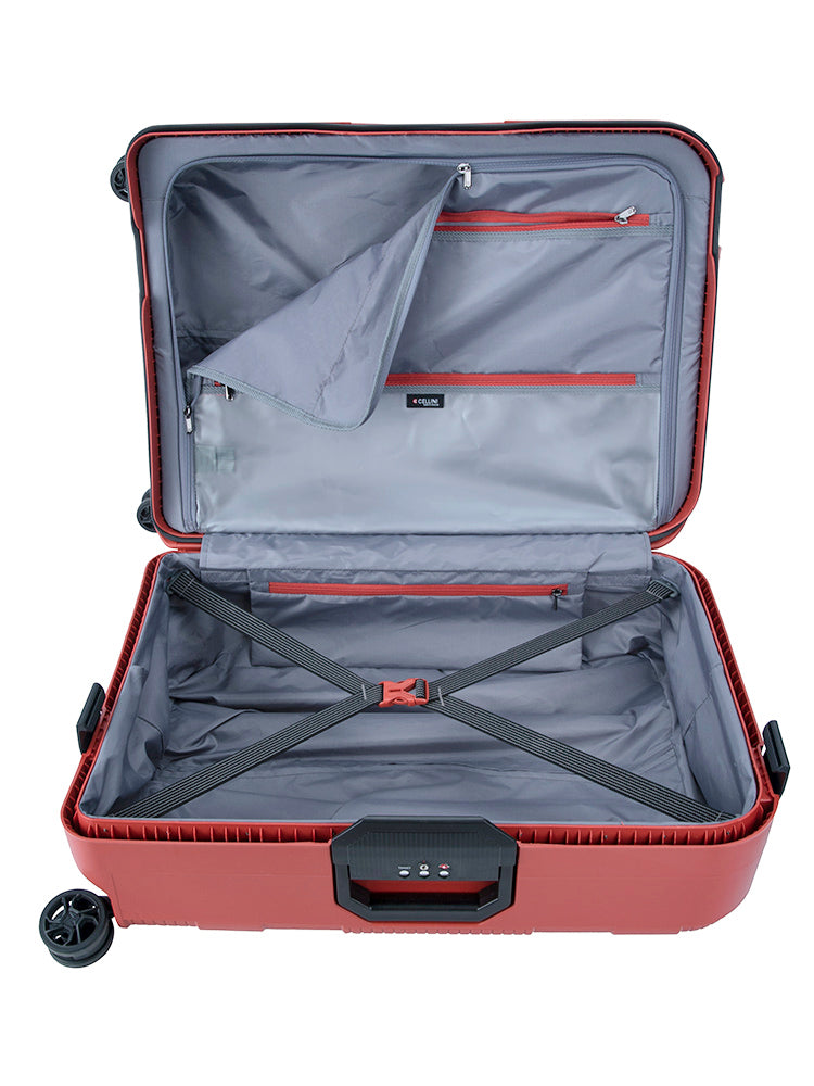 Cellini Safetech Zipperless Lock 4 Wheel Carry On Trolley