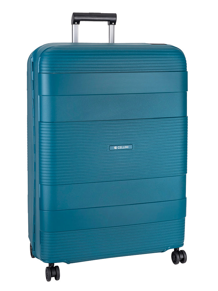 Cellini Safetech Zipperless Lock Large 4 Wheel Trolley Case