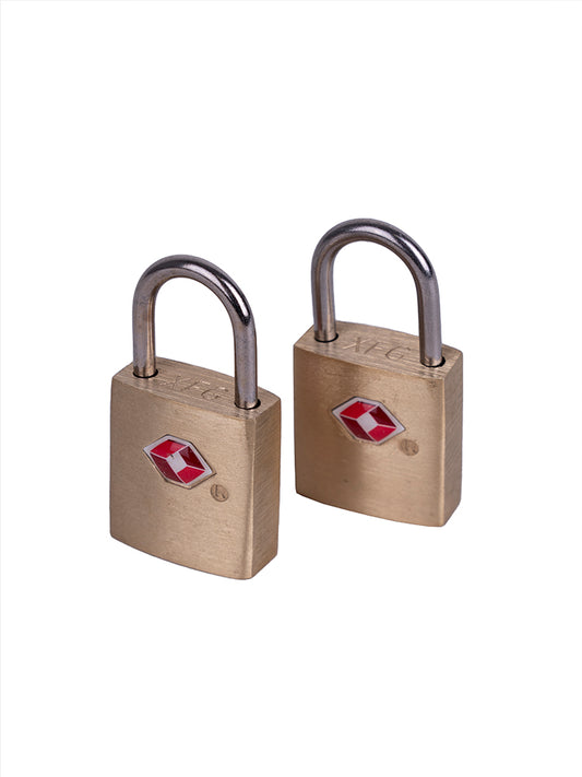 Cellini Accessories Brass Padlock Set
