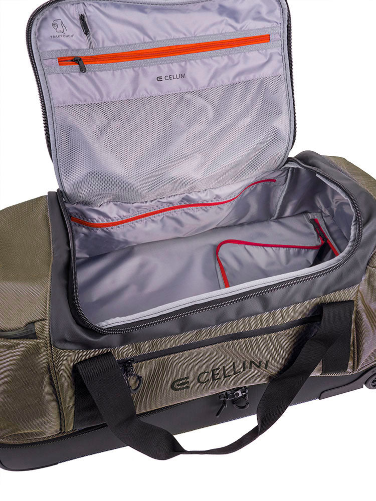Cellini Xplorer Large Double Decker Trolley Duffel with Oversized Fastline All Terrain Wheels