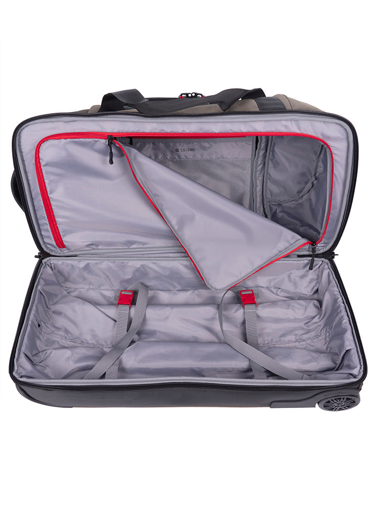 Cellini Xplorer Medium Double Decker Trolley Duffel with Oversized Fastline All Terrain Wheels