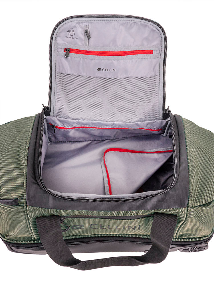 Cellini Xplorer Small Double Decker Trolley Duffel with Oversized Fastline All Terrain Wheels