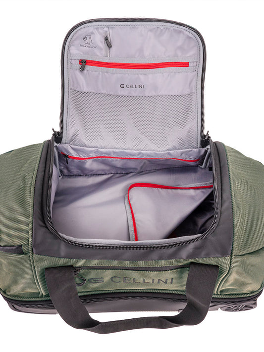 Cellini Xplorer Small Double Decker Trolley Duffel with Oversized Fastline All Terrain Wheels