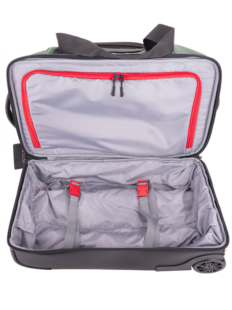Cellini Xplorer Small Double Decker Trolley Duffel with Oversized Fastline All Terrain Wheels