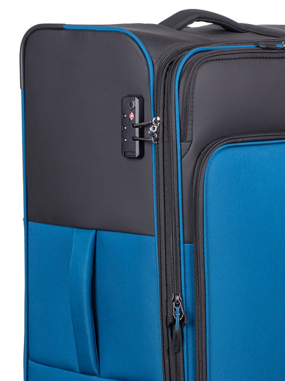 Voyager On The Go Large 4 Wheel Trolley Case - Blue