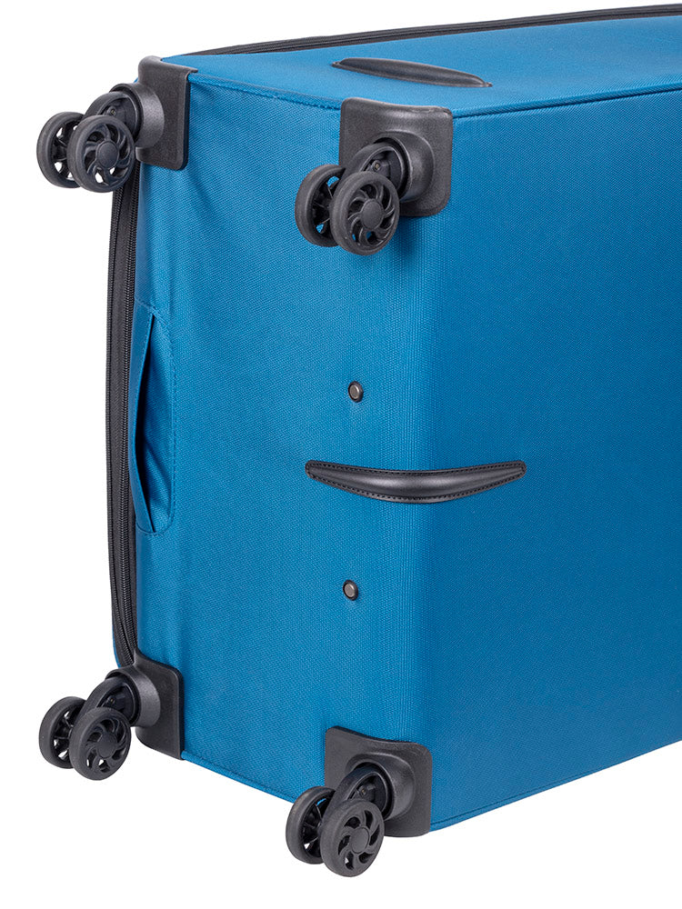 Voyager On The Go Large 4 Wheel Trolley Case - Blue