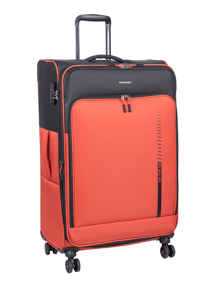 Voyager On The Go Large 4 Wheel Trolley Case - Rust