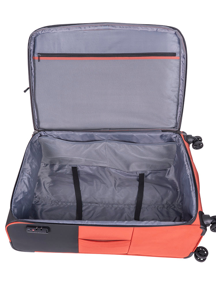 Voyager On The Go Large 4 Wheel Trolley Case - Rust