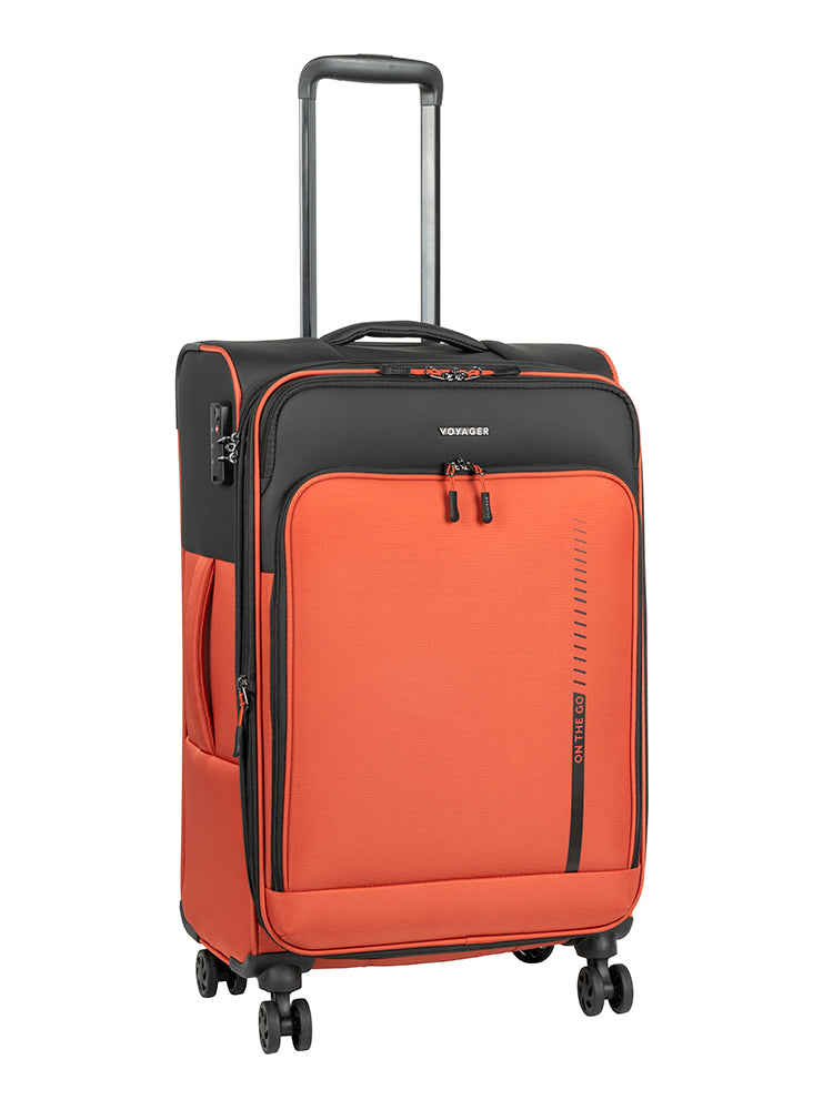 Voyager On The Go Medium 4 Wheel Trolley Case - Rust