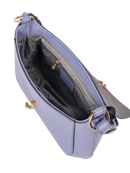 Polo Box Calf Flapover with Lock - Blue