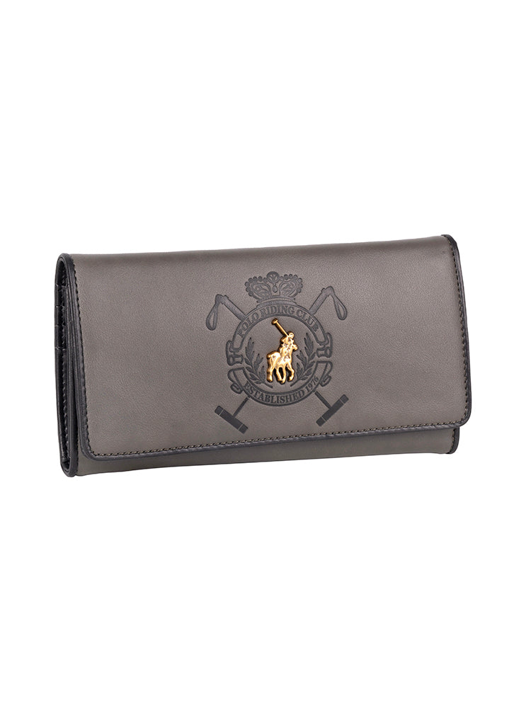 Polo Ascot Slim Trifold Purse - Beluga