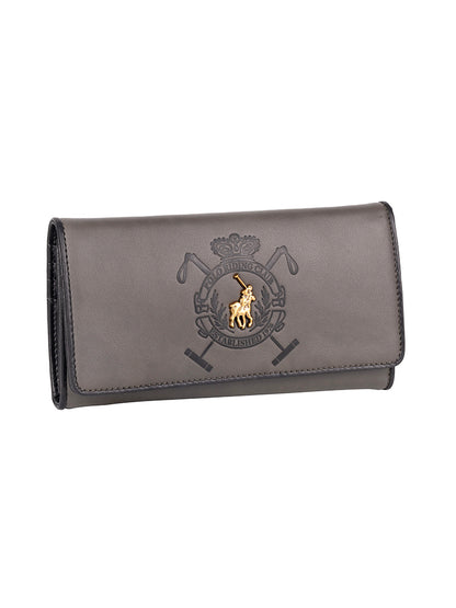 Polo Ascot Slim Trifold Purse - Beluga