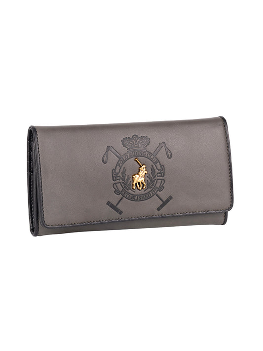 Polo Ascot Slim Trifold Purse - Beluga