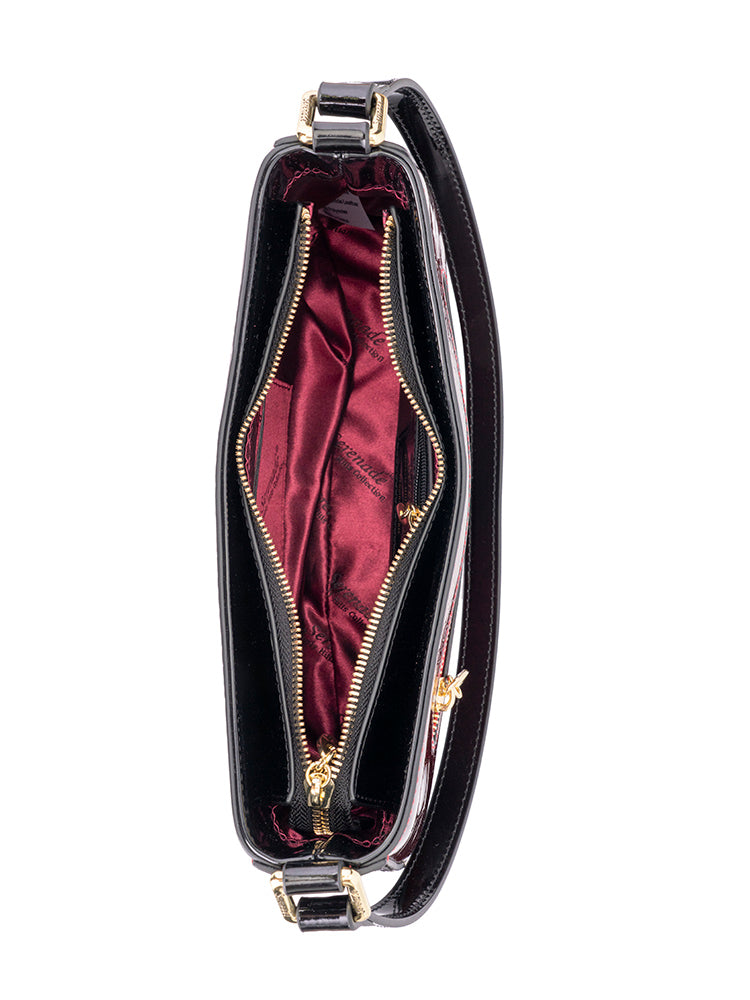 Serenade Cherry Croc Shoulder Bag