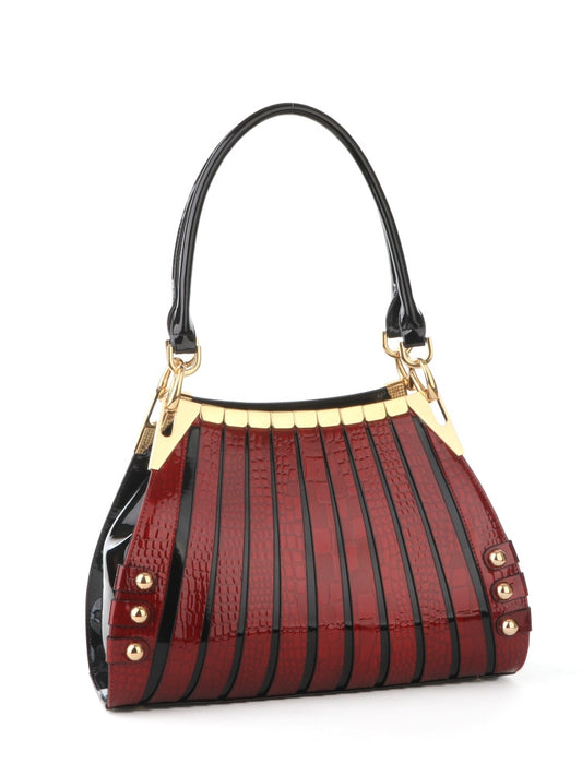 Serenade Cherry Croc Monica Shopper Bag