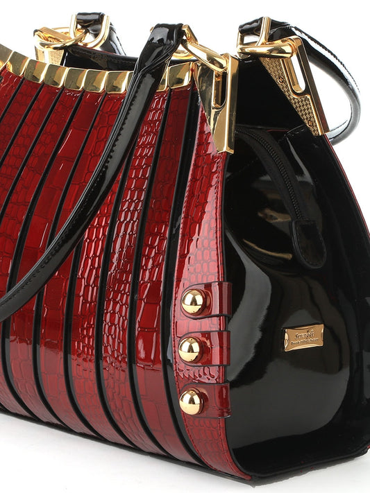 Serenade Cherry Croc Monica Shopper Bag