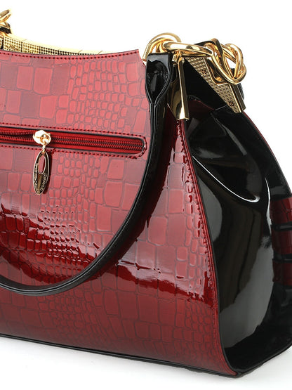 Serenade Cherry Croc Monica Shopper Bag