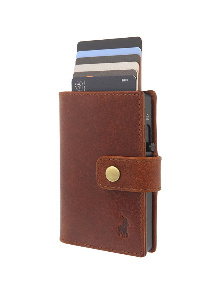 Polo Pop-Up Leather Tab Wallet