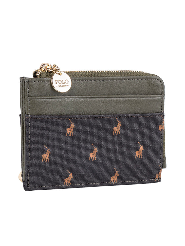 Polo Monticello L-Zip Card Holder with Key Ring - Alpine