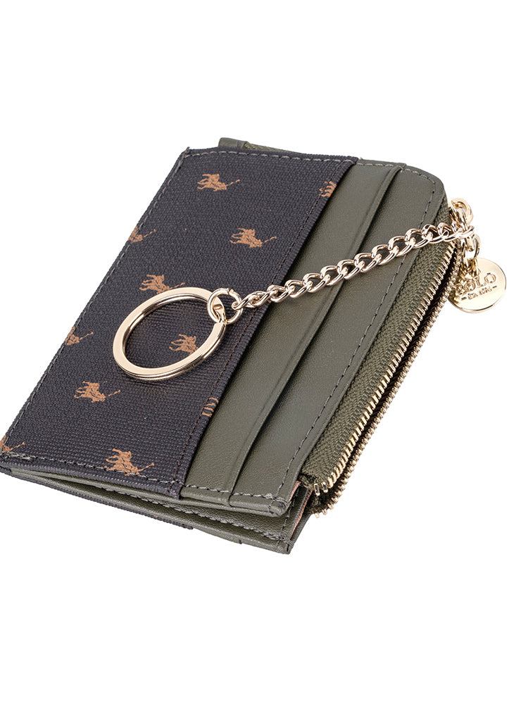 Polo Monticello L-Zip Card Holder with Key Ring - Alpine