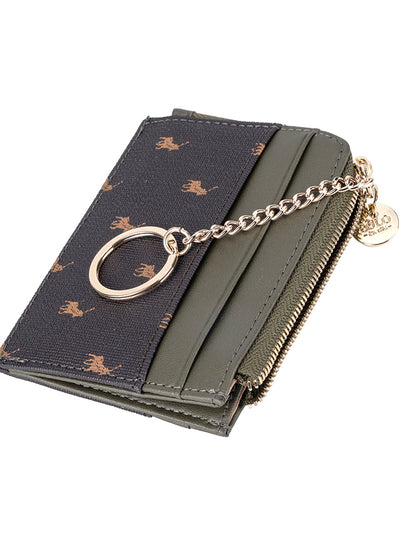Polo Monticello L-Zip Card Holder with Key Ring - Alpine