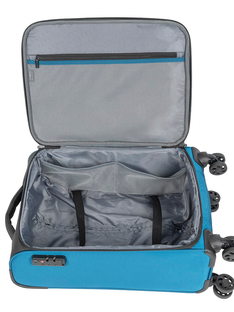 Voyager On The Go 4 Wheel Carry On Trolley - Blue