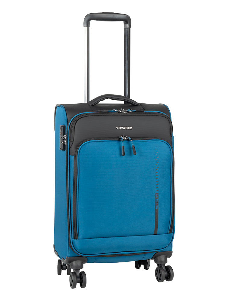 Voyager On The Go 4 Wheel Carry On Trolley - Blue