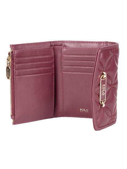 Polo Madison Compact Trifold Purse - Garnet