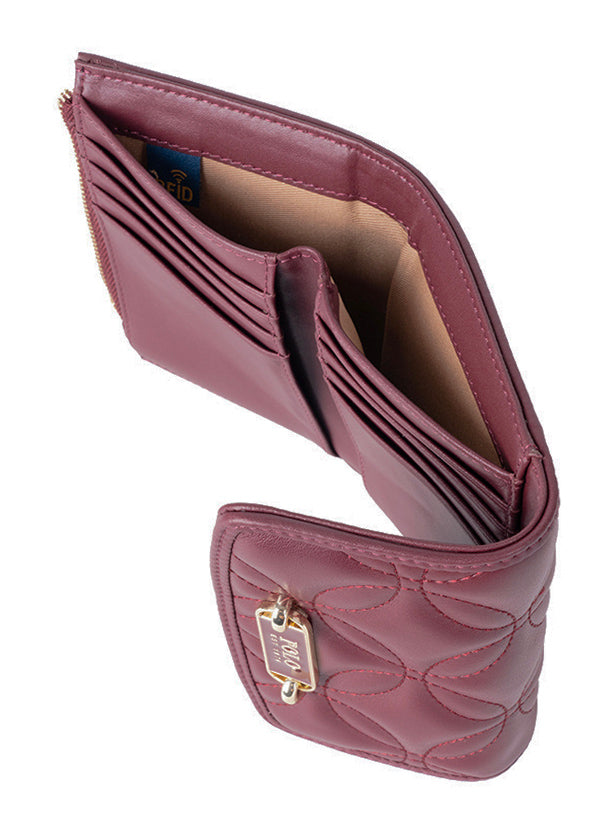 Polo Madison Compact Trifold Purse - Garnet