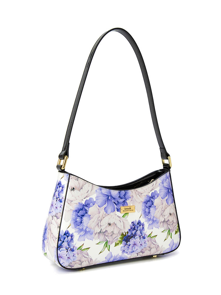 Serenade Lilac Peonies Shoulder Bag